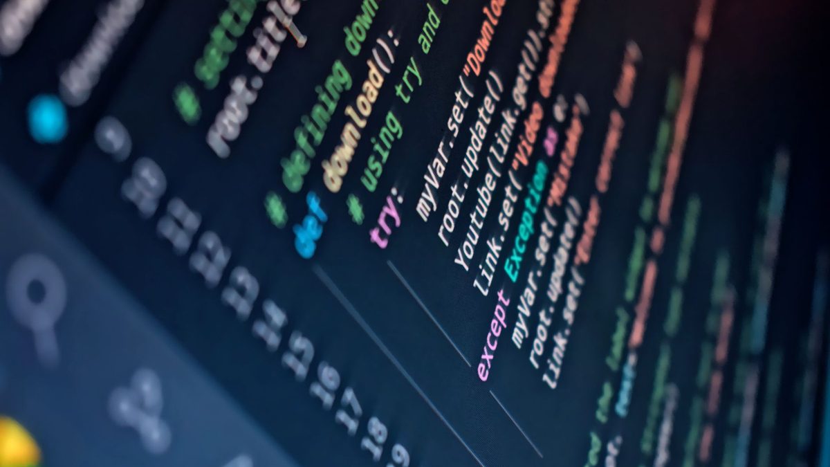 Lines of code displayed on a screen.